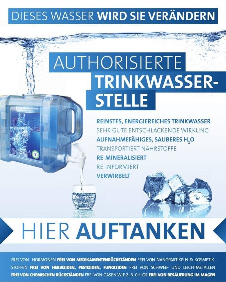 Dieses Wasser wird Sie verändern - Wassertankstelle + Trinkwassertankstelle in Luzern und Sempach