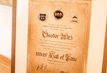 Theodor Wirz - IBMS Hall of Fame - IBMS Masters Society Auszeichnung