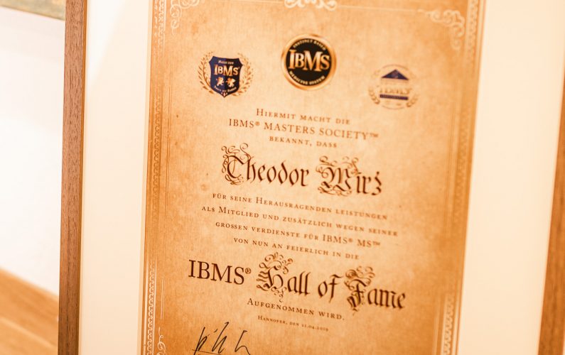 Theodor Wirz - IBMS Hall of Fame - IBMS Masters Society Auszeichnung